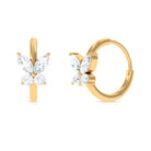 Rosec Jewels-Unique Moissanite Butterfly Hoop Earring for Cartilage Piercing