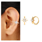 Rosec Jewels-Moissanite Starburst Cartilage Hoop Earring