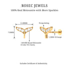 Rosec Jewels-Moissanite Whale Tail Earring for Cartilage Piercing