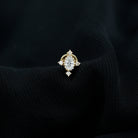 Rosec Jewels-Vintage Inspired Moissanite Oval Conch Earring in Gold