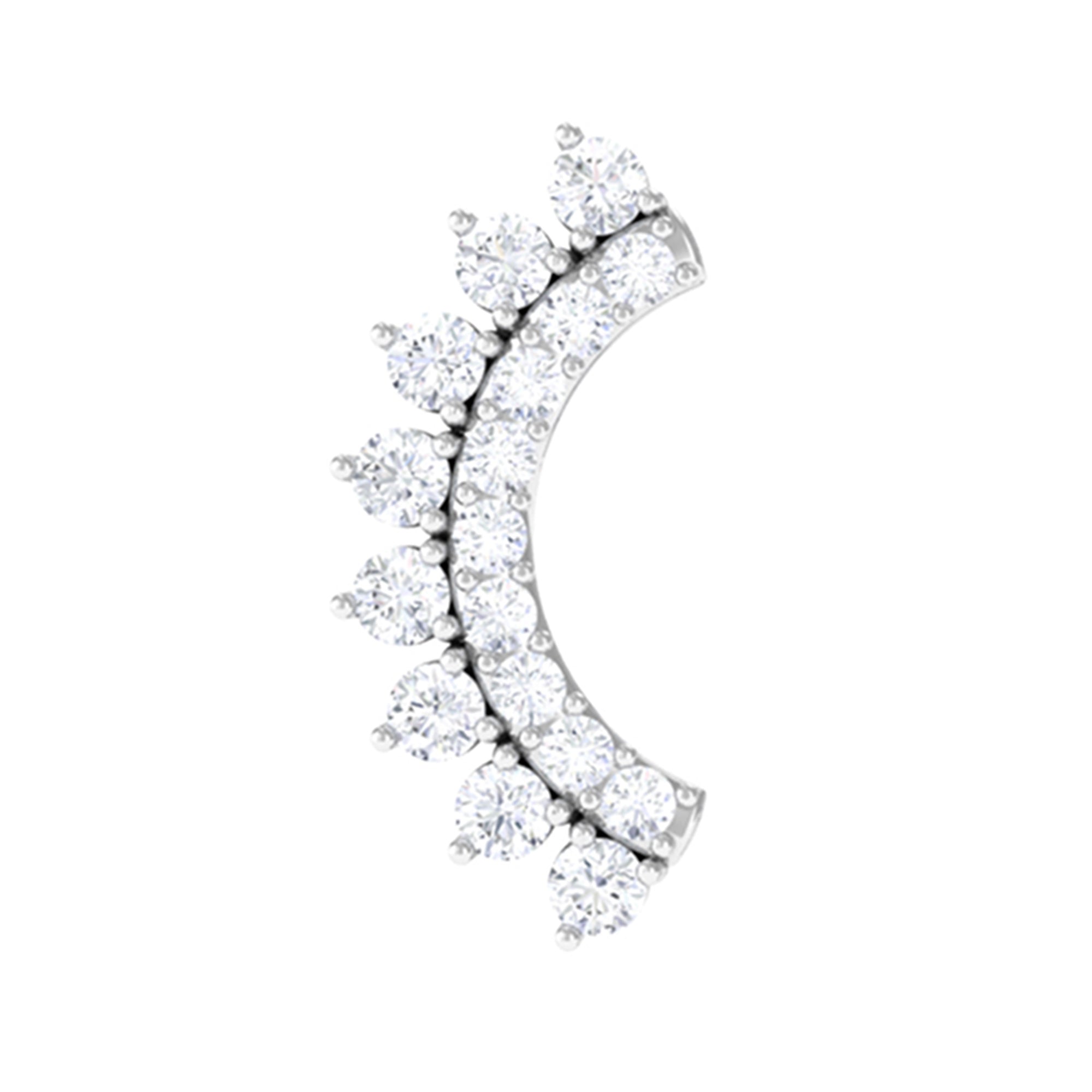 Rosec Jewels-Natural Diamond Curved Cartilage Earring