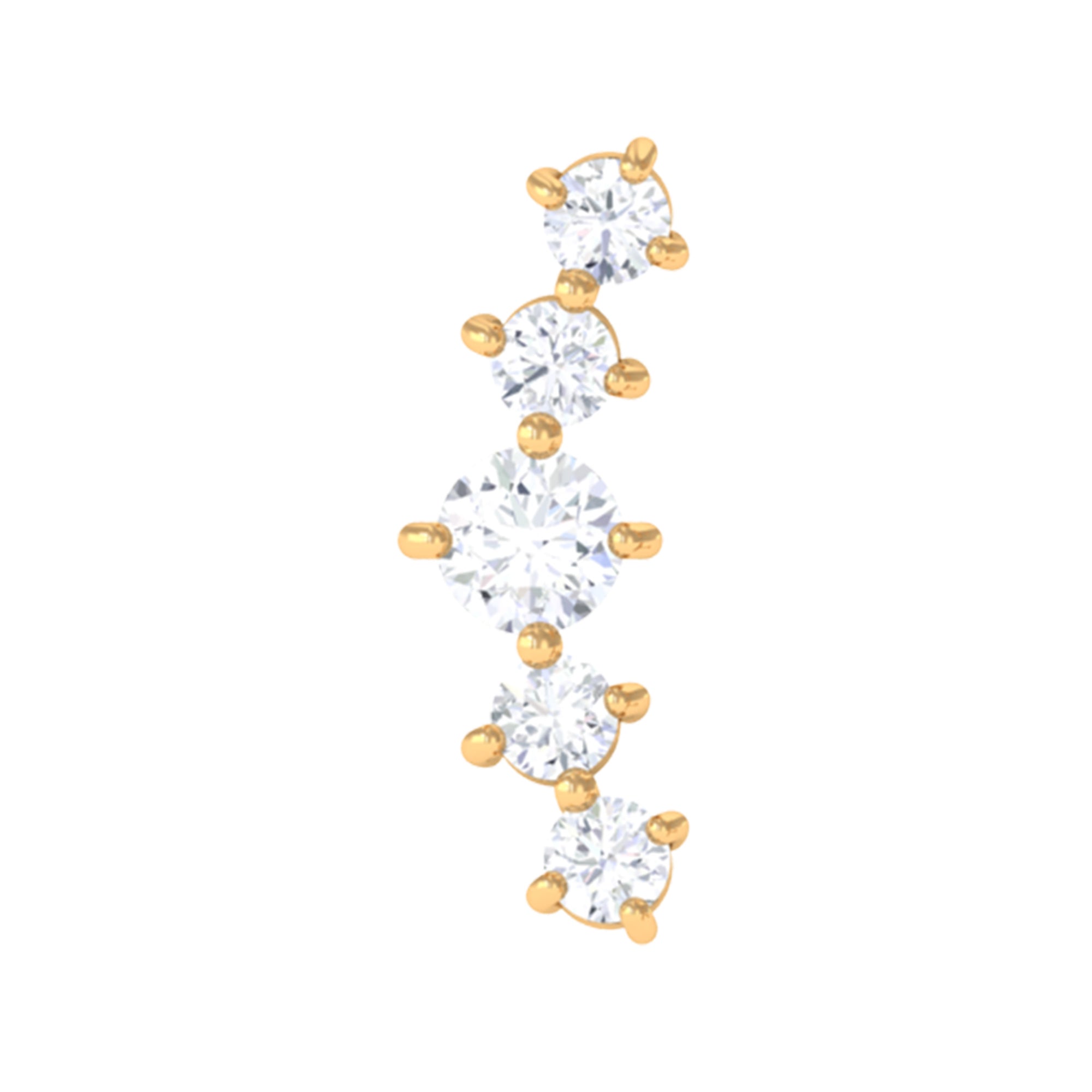 Rosec Jewels-Graduated Style Diamond Crawler Earring