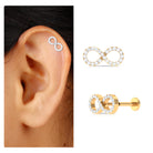 Rosec Jewels-Moissanite Gold Infinity Cartilage Earring