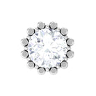 Certified Round Moissanite Simple Cartilage Earring Moissanite - ( D-VS1 ) - Color and Clarity - Rosec Jewels