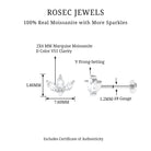 Rosec Jewels-Marquise Moissanite Gold Lotus Flower Helix Earring