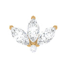 Rosec Jewels-Marquise Moissanite Gold Lotus Flower Helix Earring