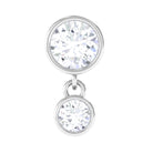 Rosec Jewels-Simple Round Diamond Helix Drop Earring in Bezel Set