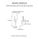 Rosec Jewels-Moissanite Gold Lightning Bolt Cartilage Earring