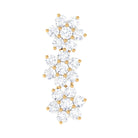 Rosec Jewels-Certified Moissanite Floral Ear Climber Earring