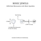 Rosec Jewels-Bezel Set Round Moissanite Earring for Tragus Piercing