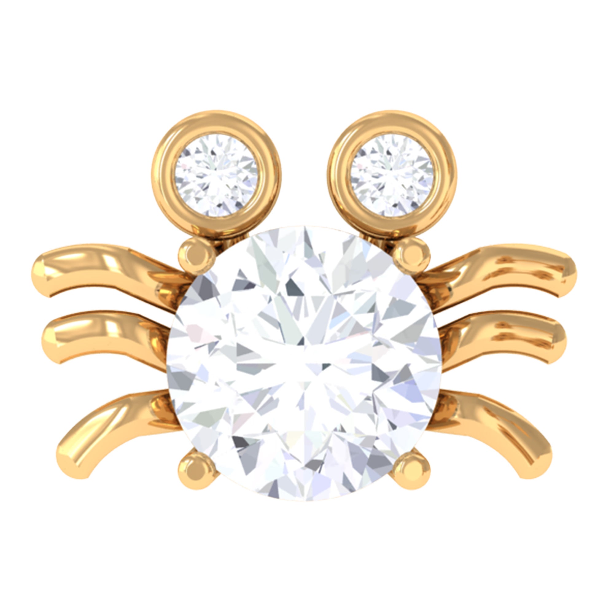 Rosec Jewels-Certified Moissanite Crab Cartilage Earring