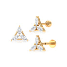 Rosec Jewels-1/4 CT Marquise Moissanite Triangle Earring for Rook Piercing