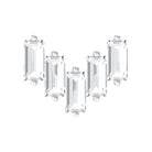 Rosec Jewels-Baguette Moissanite 5 Stone Cartilage Earring