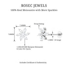 Rosec Jewels-Marquise Moissanite Flower Earring for Cartilage Piercing