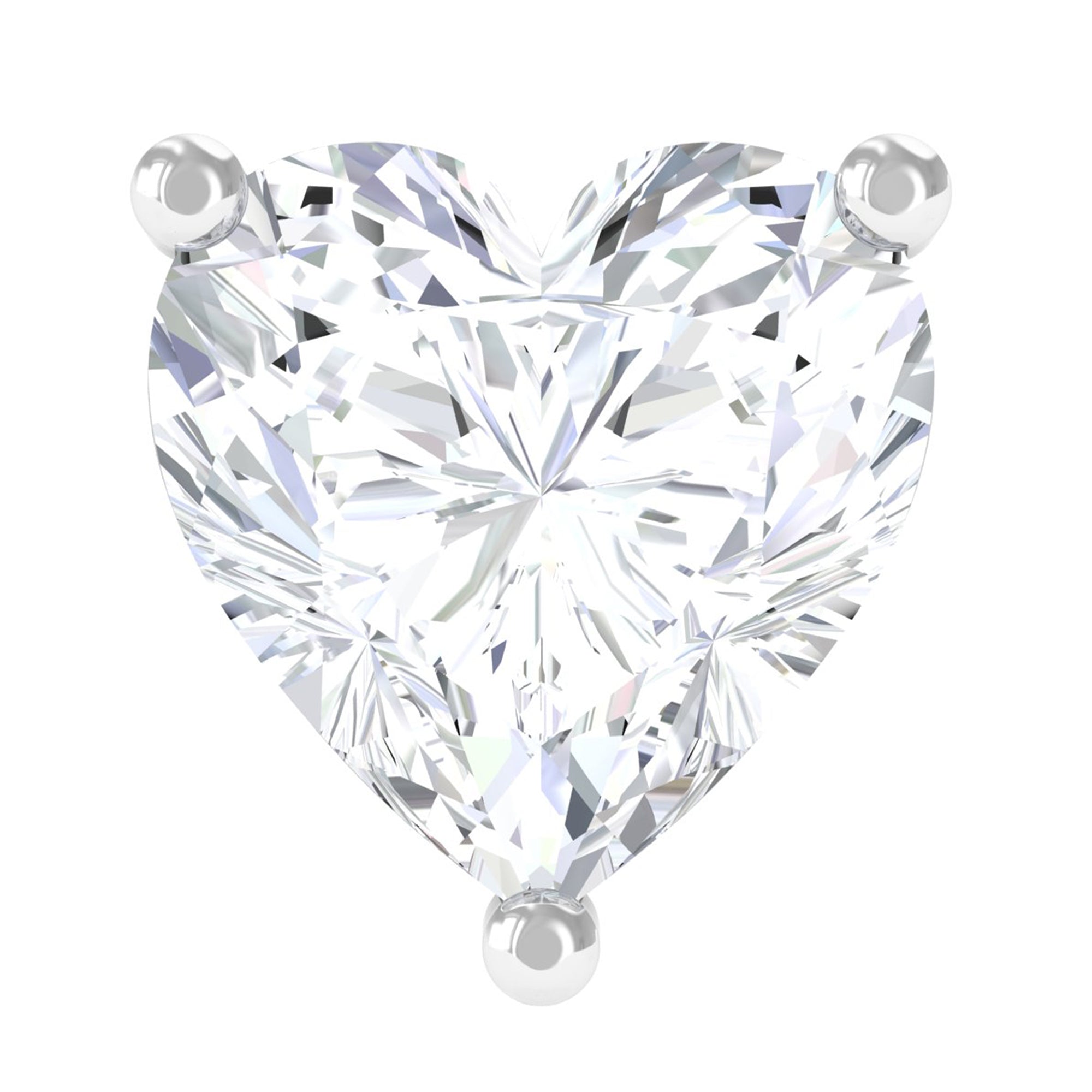 Rosec Jewels-Heart Shape Moissanite Earring for Tragus Piercing