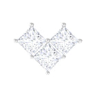 Rosec Jewels-Princess Cut Moissanite Three Stone Tragus Earring