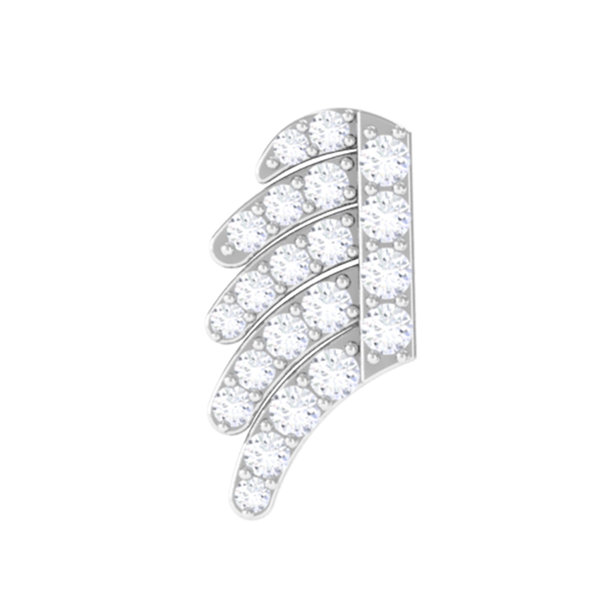 Rosec Jewels-Certified Moissanite Gold Wing Cartilage Earring