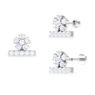 Rosec Jewels-Unique Moissanite Floral Earring for Cartilage Piercing