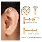 Rosec Jewels-Unique Moissanite Heart Earring for Cartilage Piercing