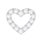 Rosec Jewels-Cute Moissanite Open Heart Earring for Helix Piercing