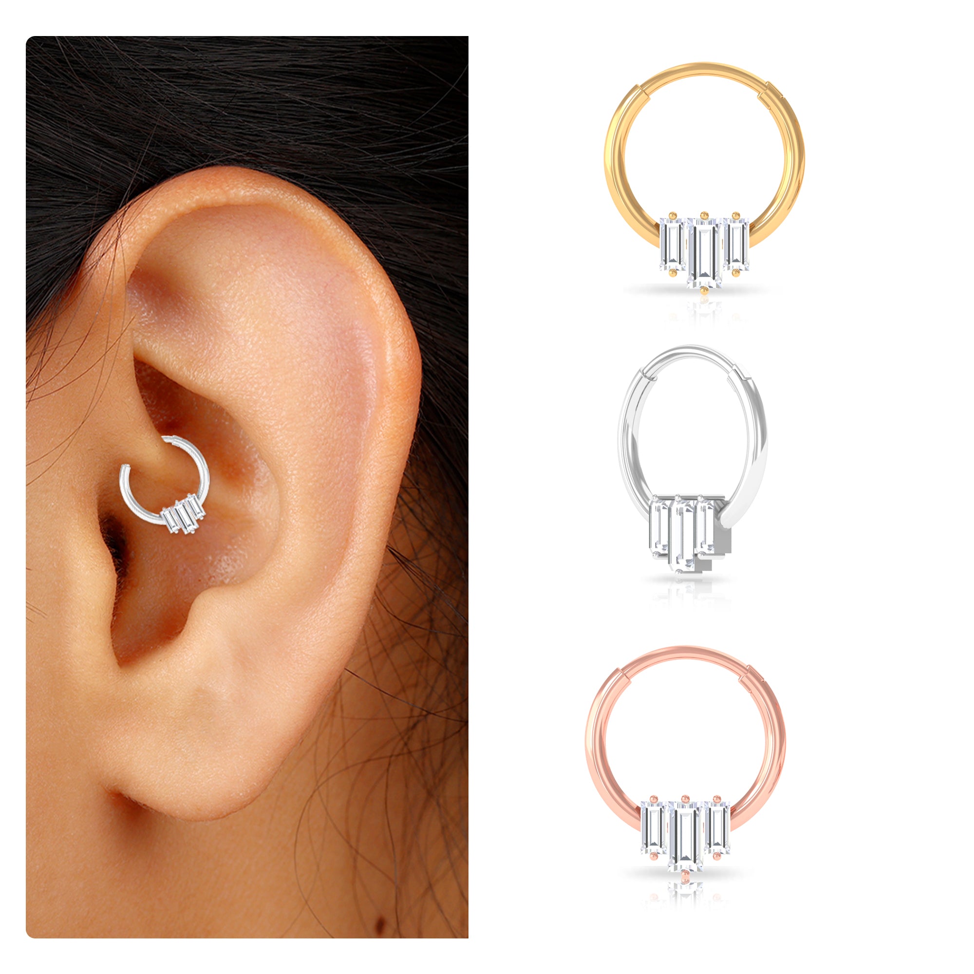 Orders daith piercing gold hoop