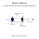 Rosec Jewels-Blue Sapphire and Diamond Tragus Earring with Beaded Gold