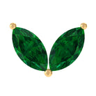 Rosec Jewels-Marquise Created Emerald Leaf Earring for Helix Piercing