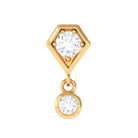 Rosec Jewels-Round Cut Natural Diamond Simple Drop Helix Earring in Gold