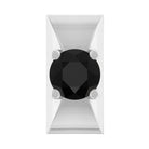 Rosec Jewels-Round Cut Solitaire Black Onyx Gold Bar Tragus Earring