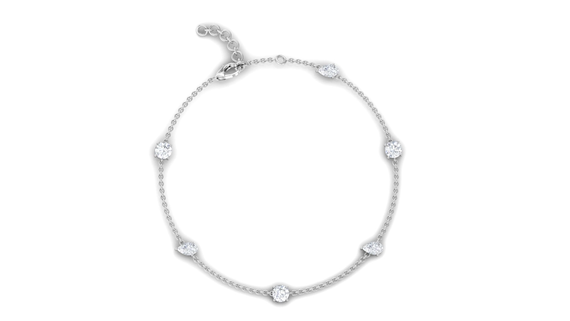 Rosec Jewels-Certified Lab Grown Diamond Stackable Chain Bracelet