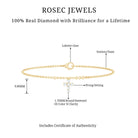 Rosec Jewels-0.25 CT Certified Diamond Chain Bracelet with Cross Charm