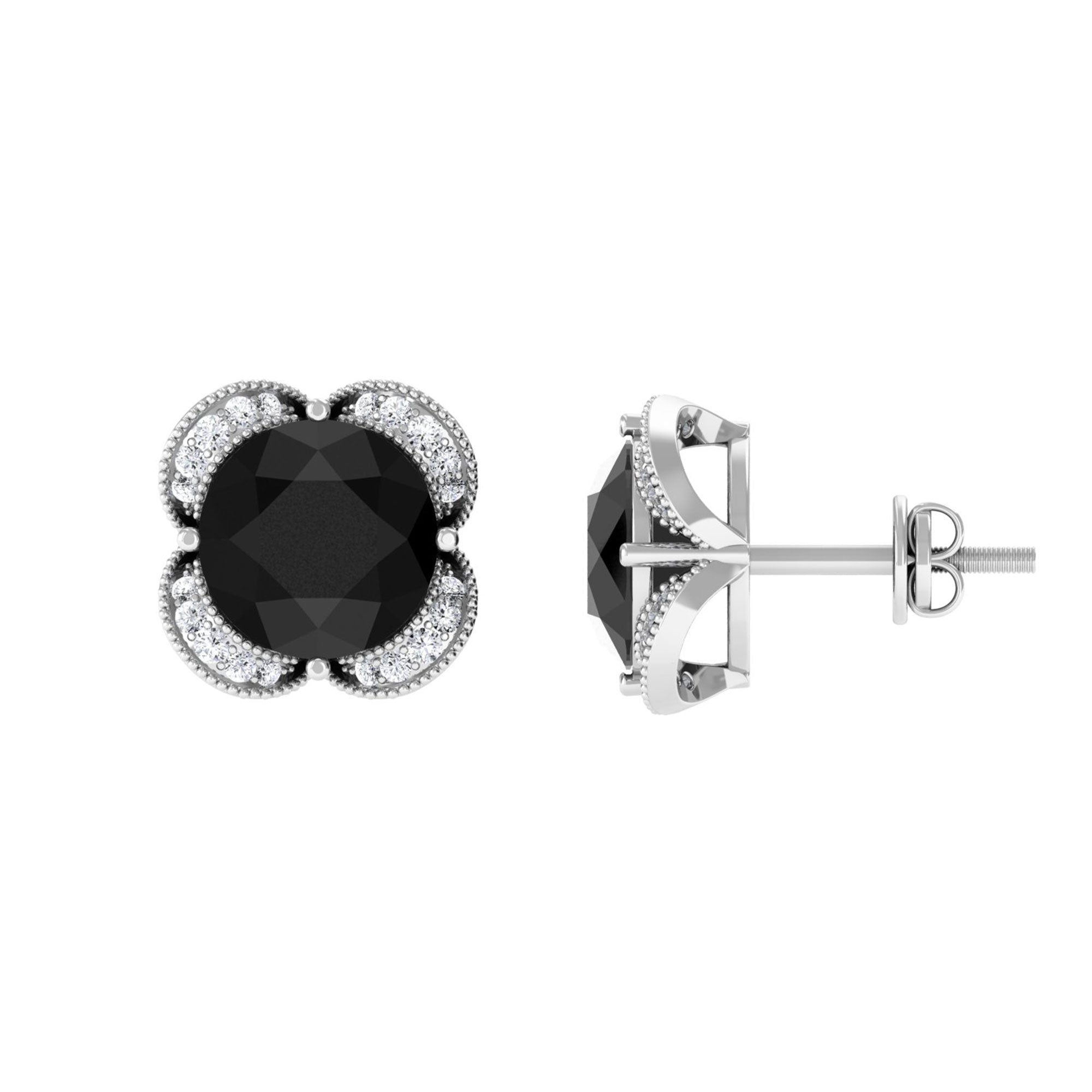 Rosec Jewels-Lab Grown Black Diamond Statement Stud Earrings