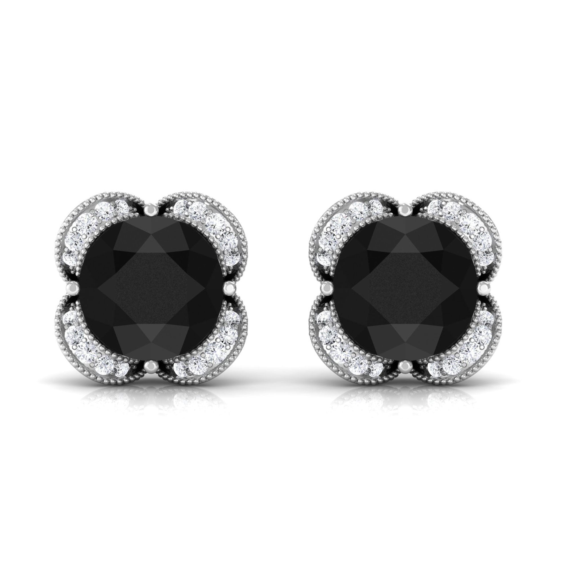 Rosec Jewels-Lab Grown Black Diamond Statement Stud Earrings