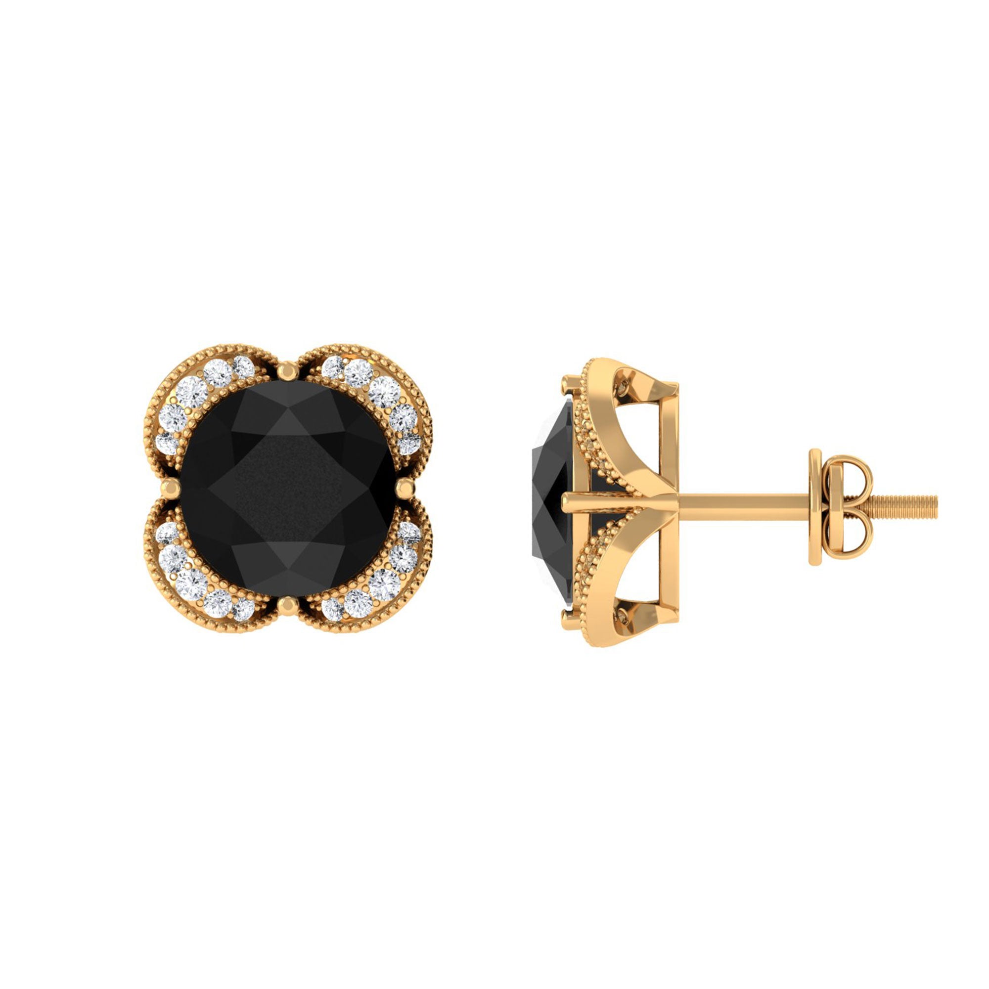 Rosec Jewels-Lab Grown Black Diamond Statement Stud Earrings