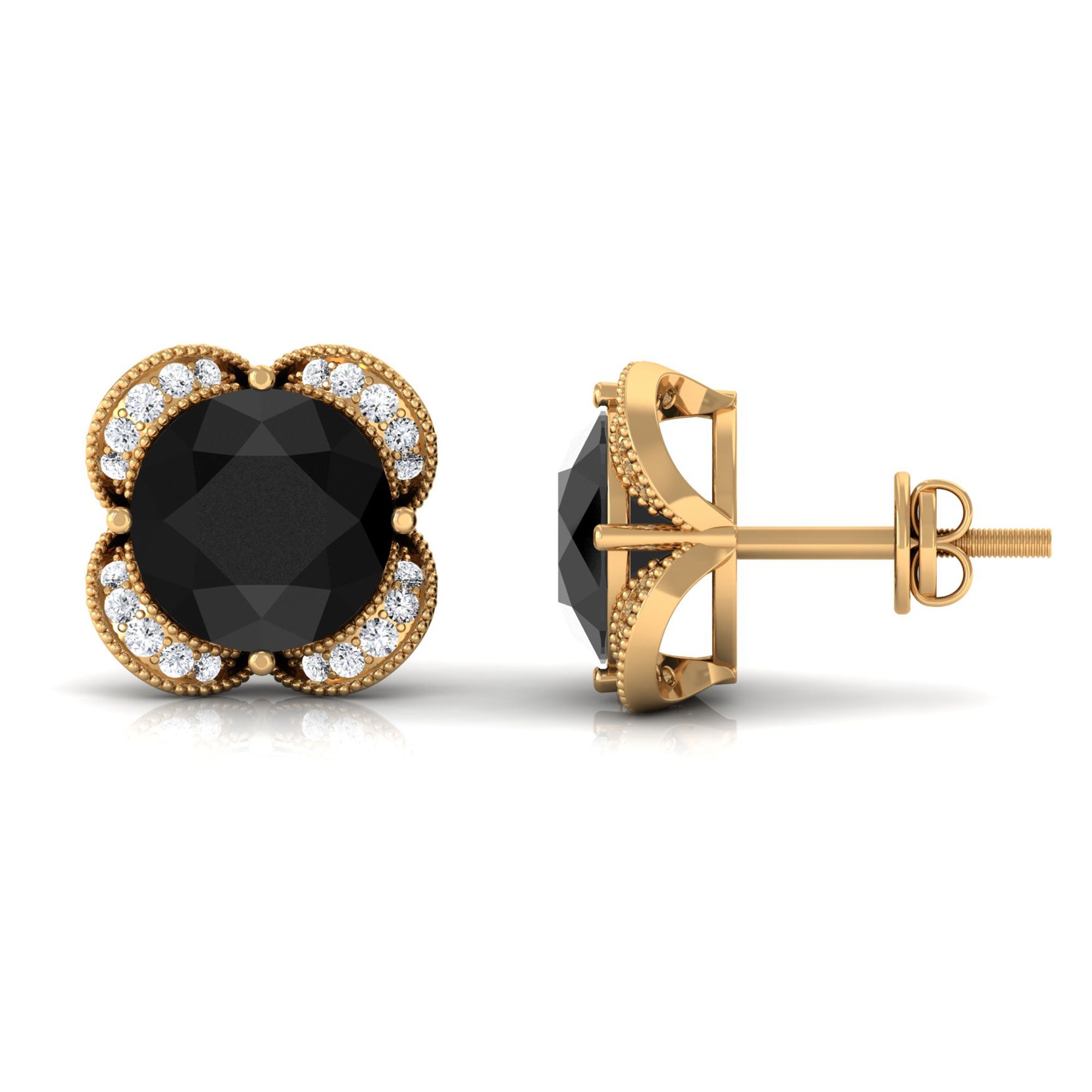 Rosec Jewels-Lab Grown Black Diamond Statement Stud Earrings