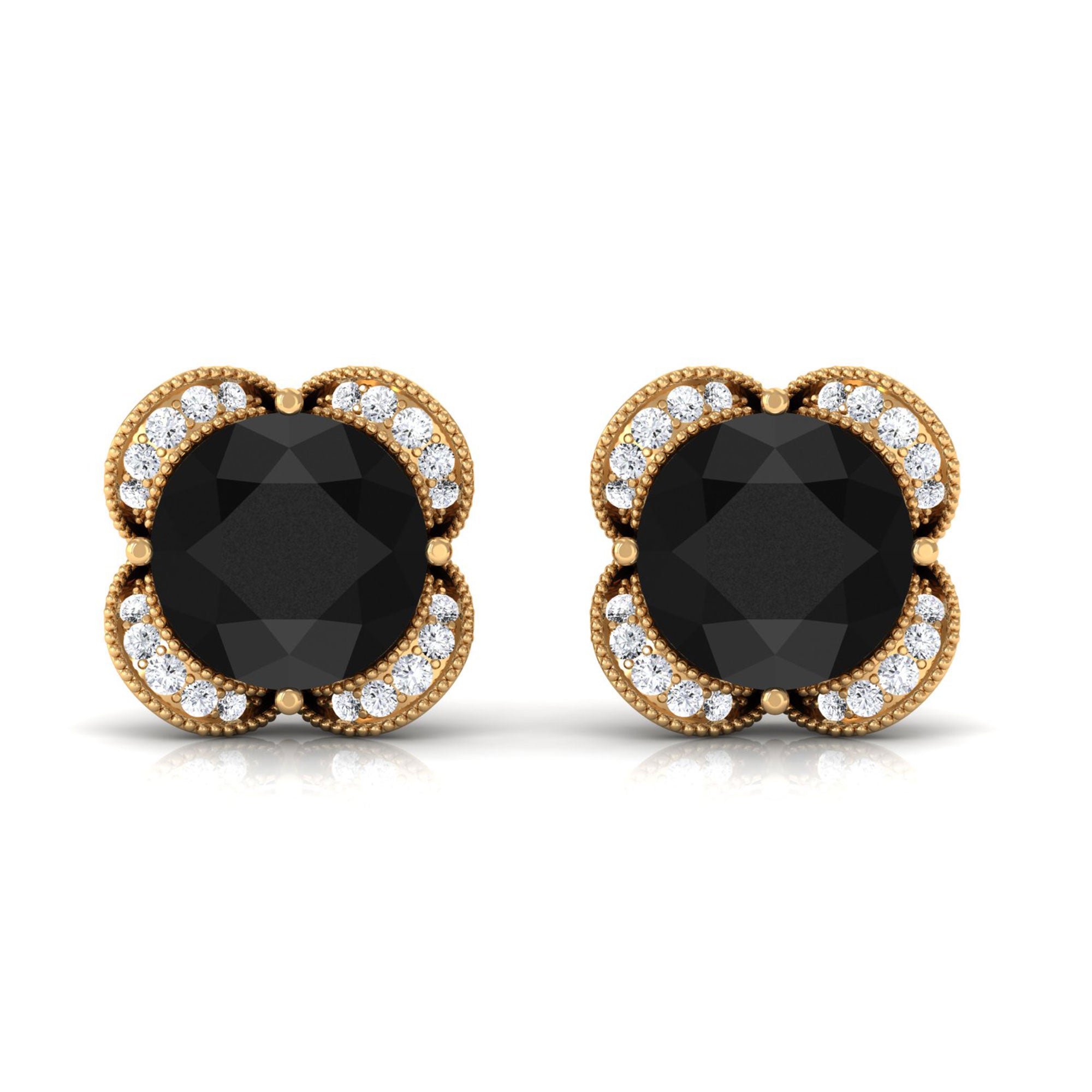 Rosec Jewels-Lab Grown Black Diamond Statement Stud Earrings