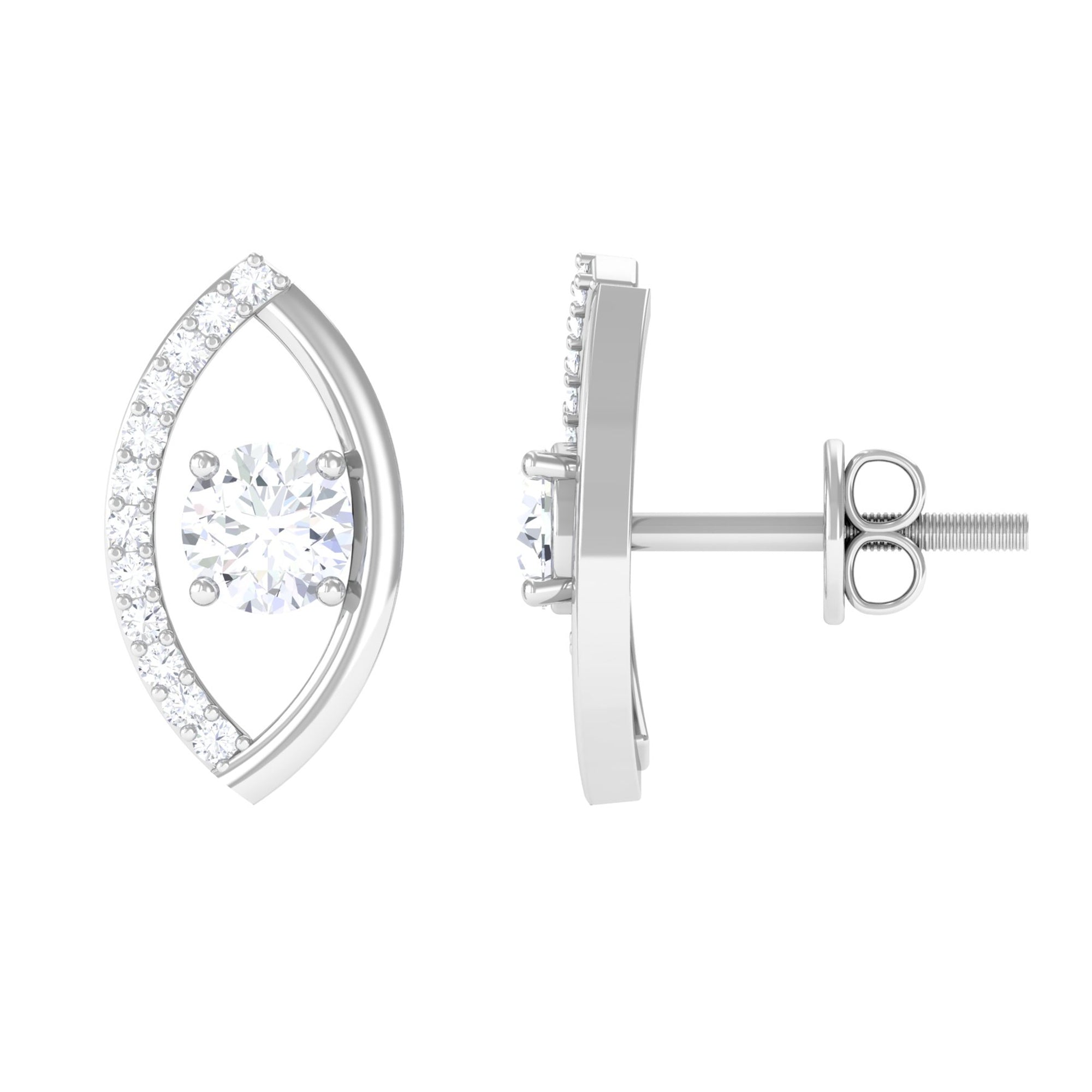 Rosec Jewels-Certified Lab Grown Diamond Minimalist Stud Earrings