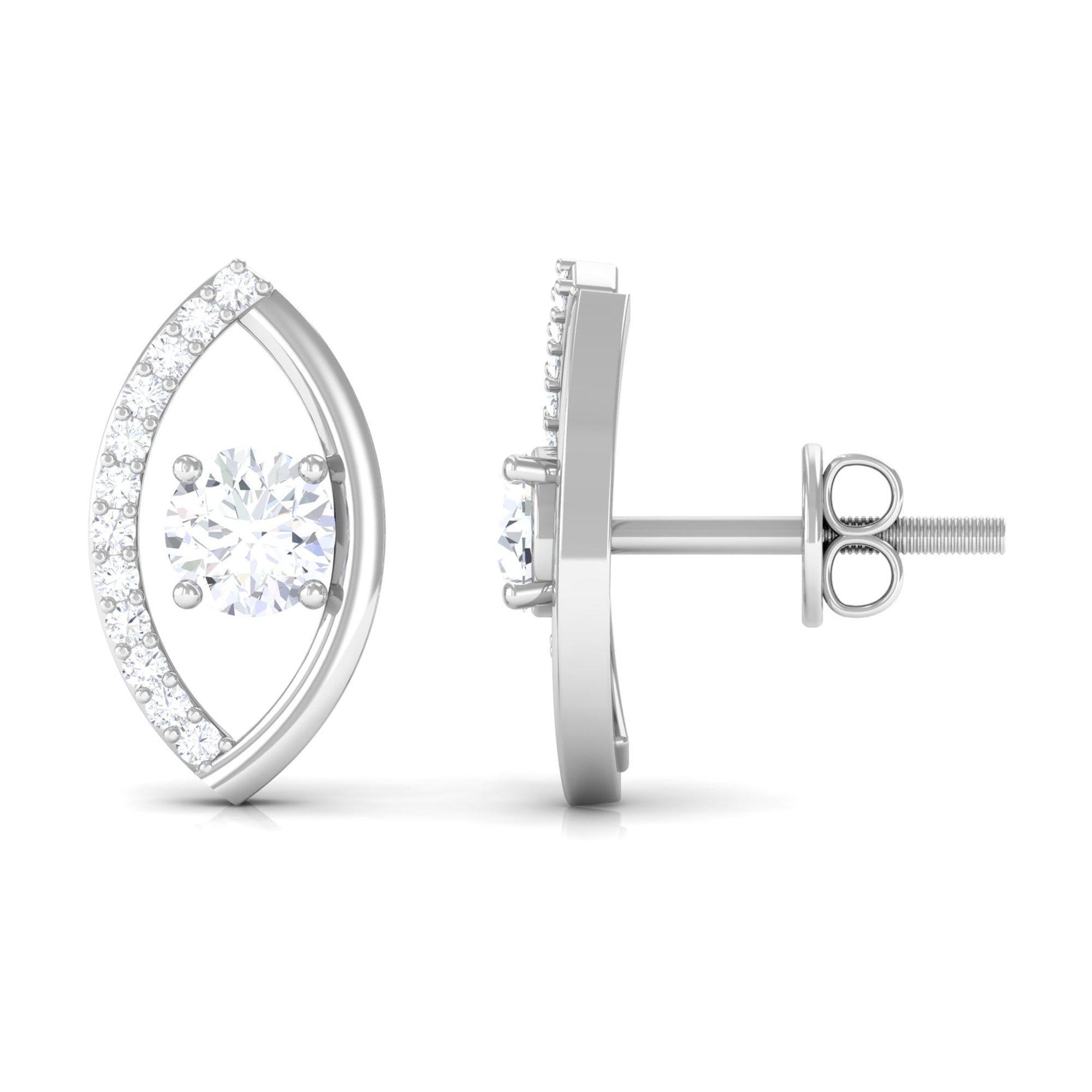 Rosec Jewels-Certified Lab Grown Diamond Minimalist Stud Earrings