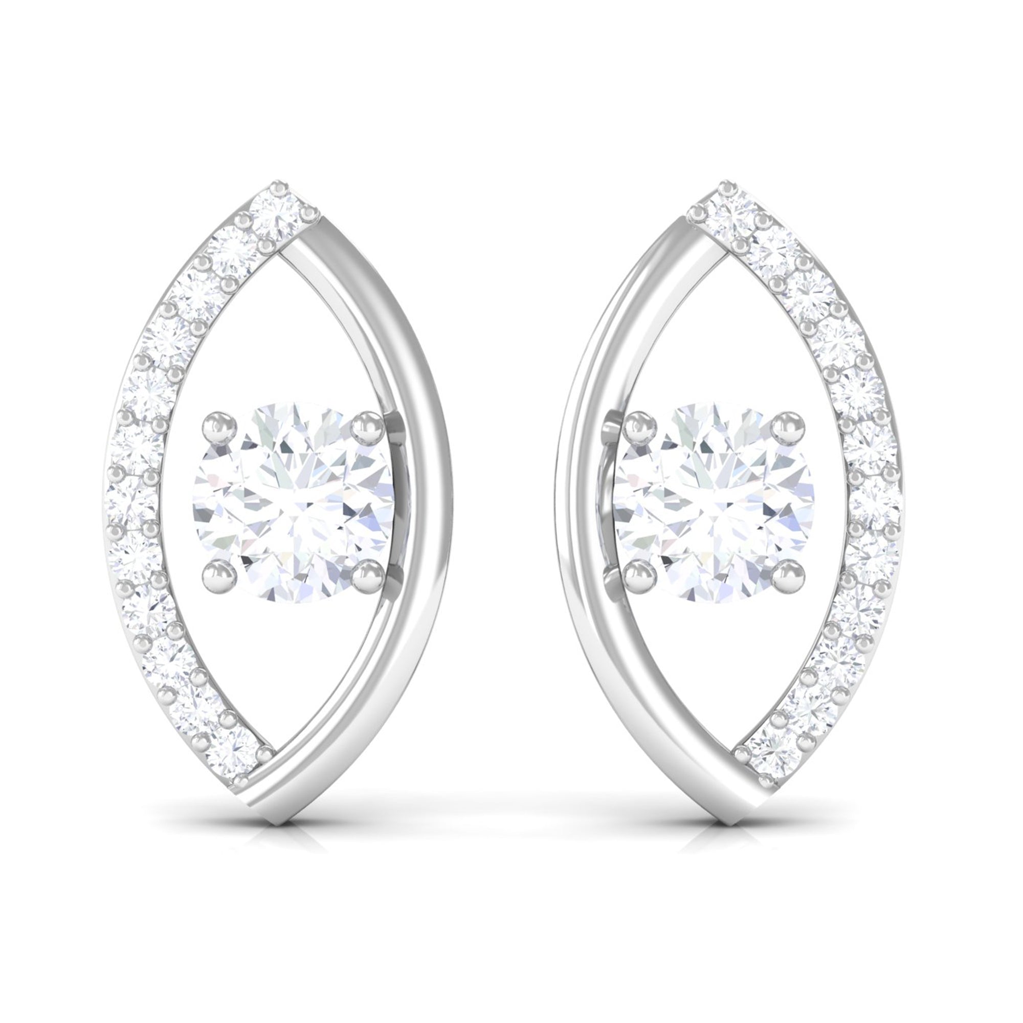 Rosec Jewels-Certified Lab Grown Diamond Minimalist Stud Earrings