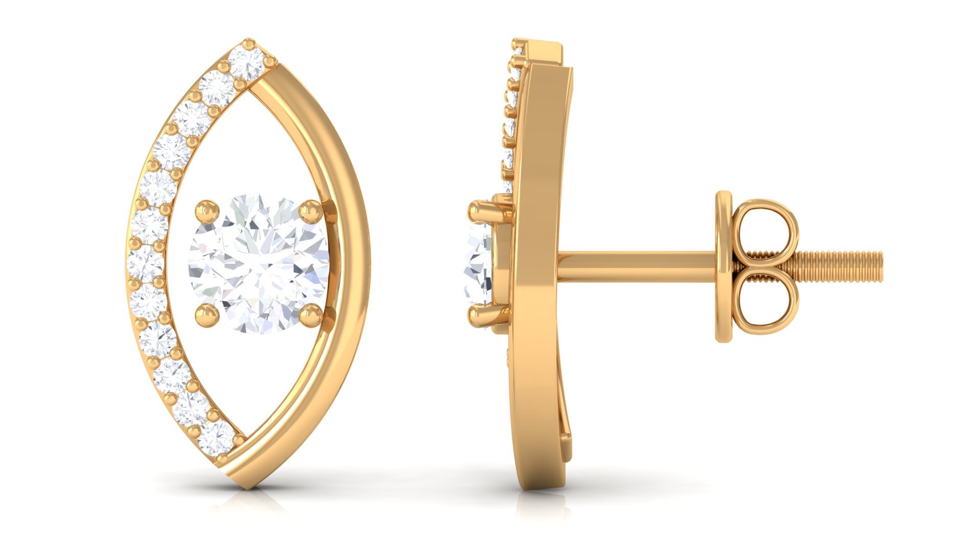 Rosec Jewels-Certified Lab Grown Diamond Minimalist Stud Earrings