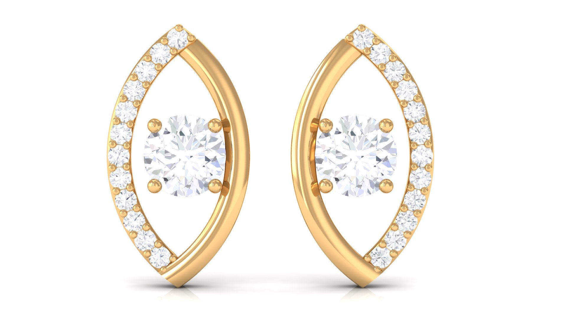 Rosec Jewels-Certified Lab Grown Diamond Minimalist Stud Earrings