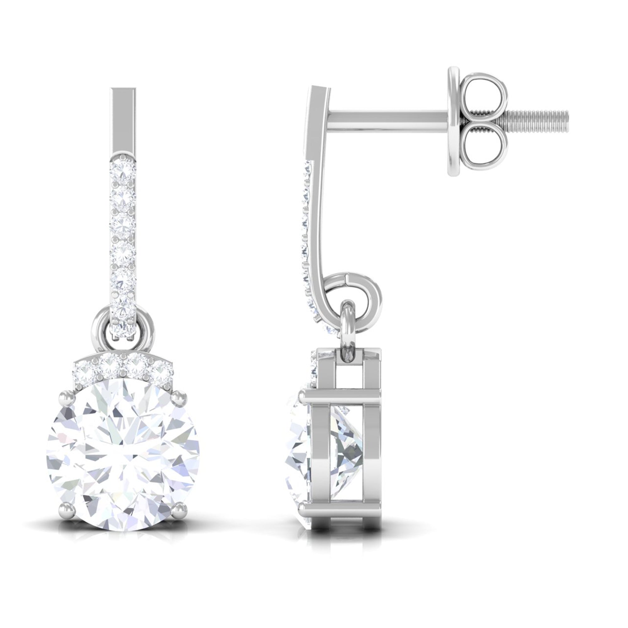 Rosec Jewels-Certified Lab Grown Diamond Bridal Drop Earrings