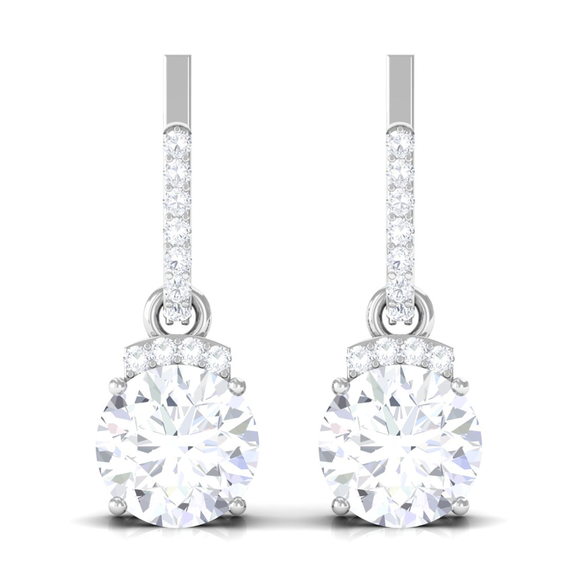 Rosec Jewels-Certified Lab Grown Diamond Bridal Drop Earrings