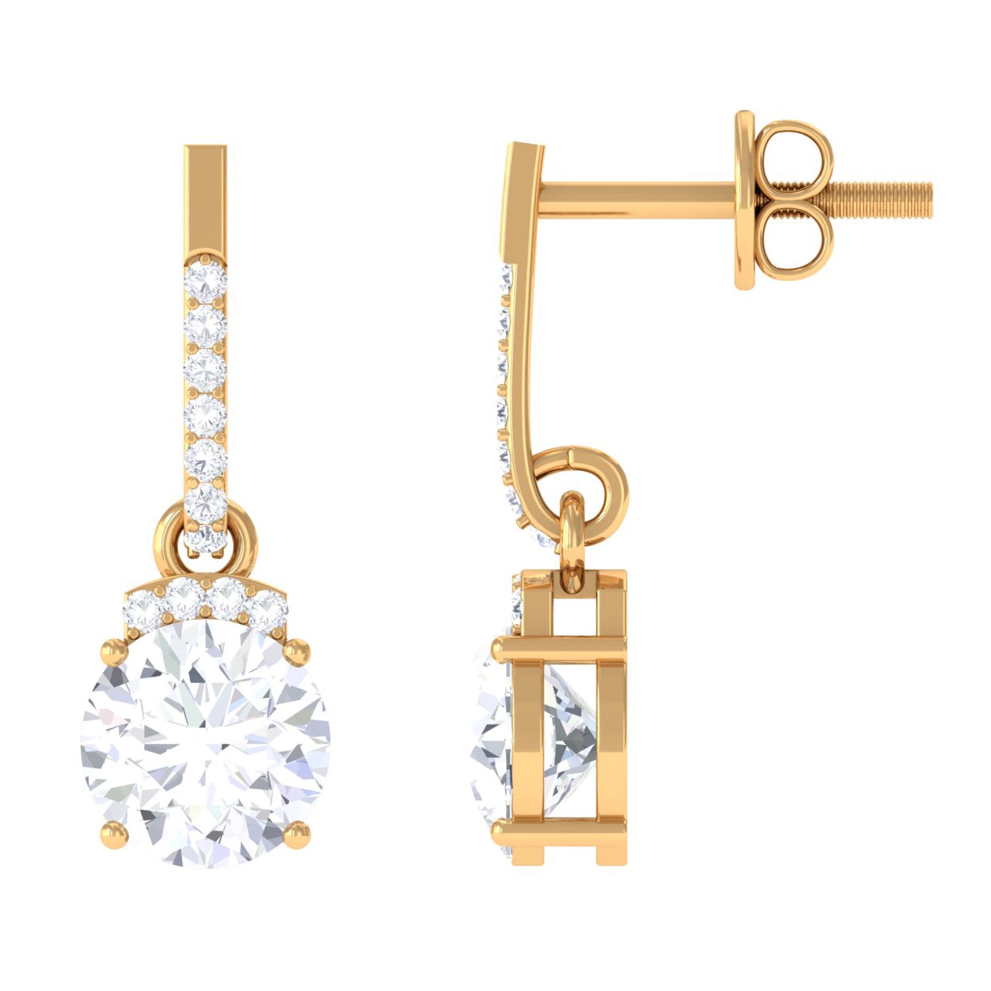 Rosec Jewels-Certified Lab Grown Diamond Bridal Drop Earrings