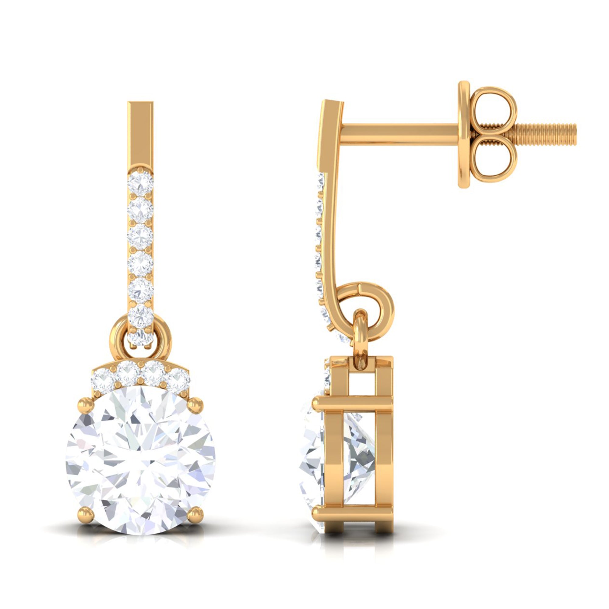 Rosec Jewels-Certified Lab Grown Diamond Bridal Drop Earrings