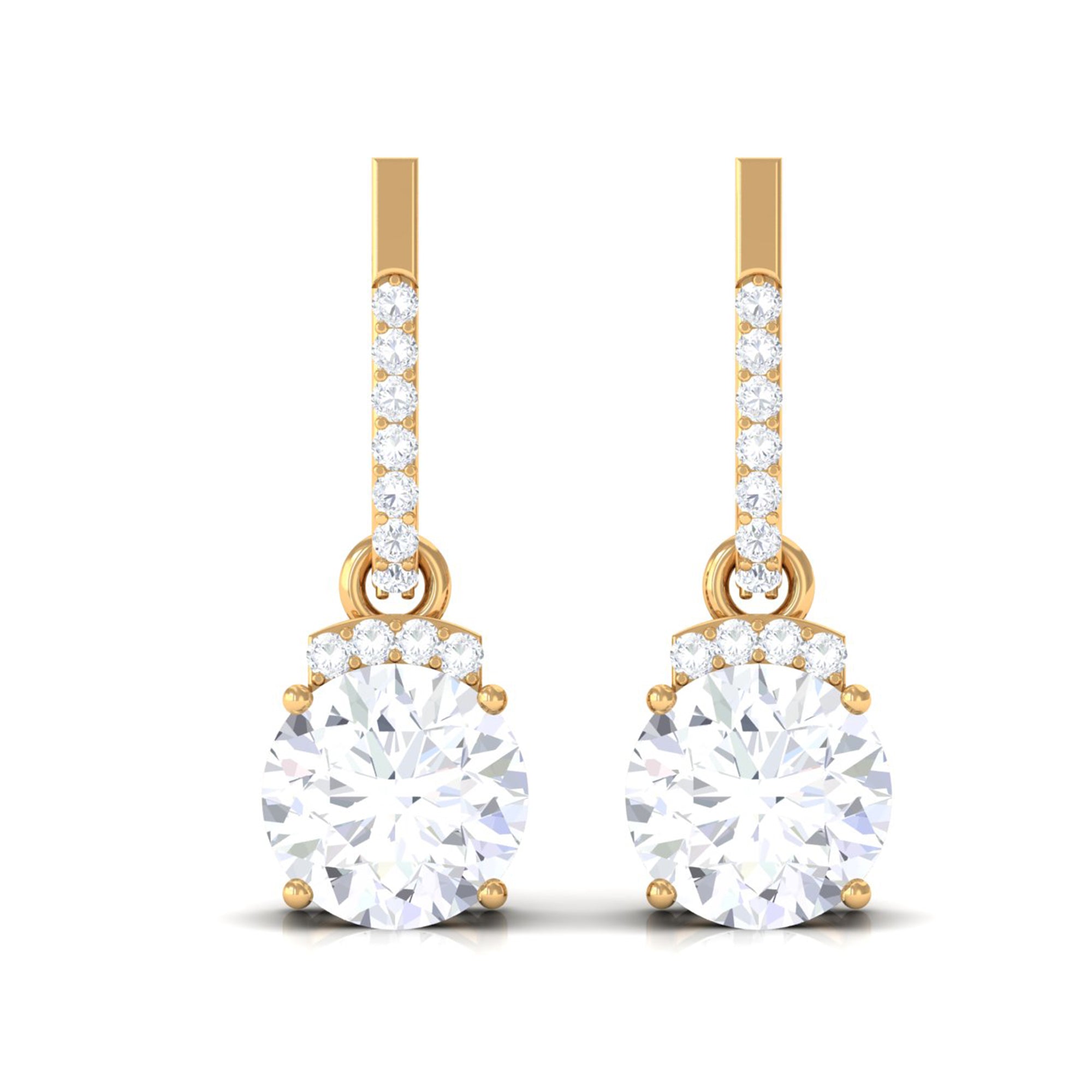 Rosec Jewels-Certified Lab Grown Diamond Bridal Drop Earrings