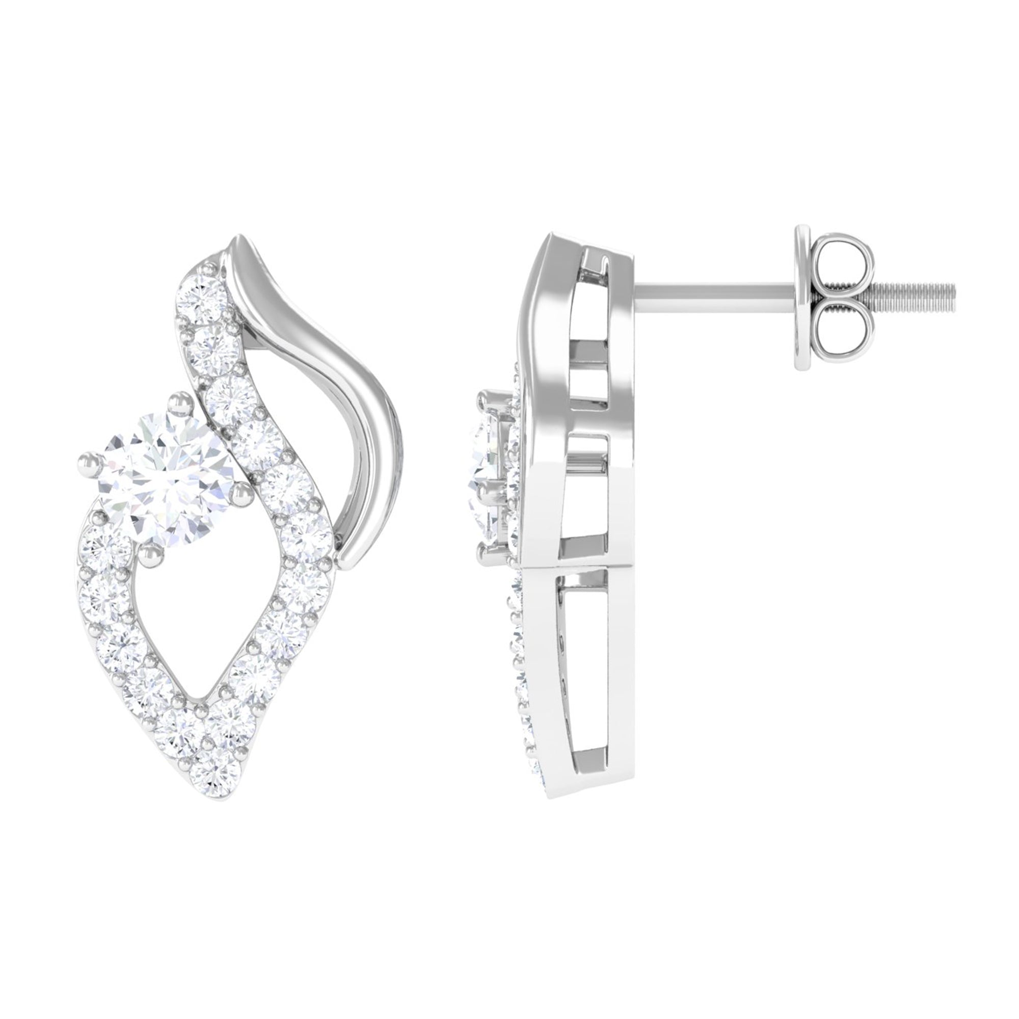 Rosec Jewels-Elegant Lab Grown Diamond Stud Earrings