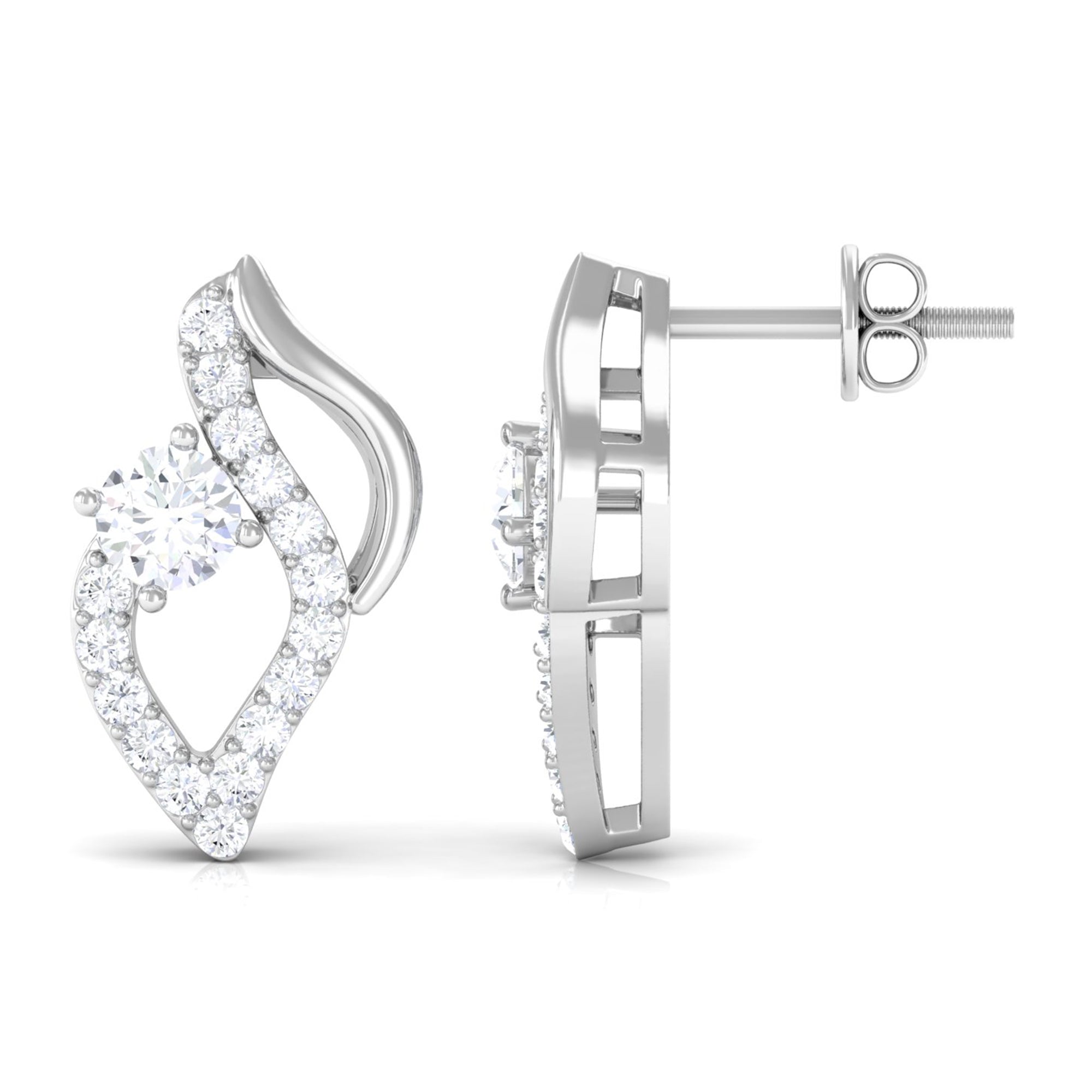 Rosec Jewels-Elegant Lab Grown Diamond Stud Earrings