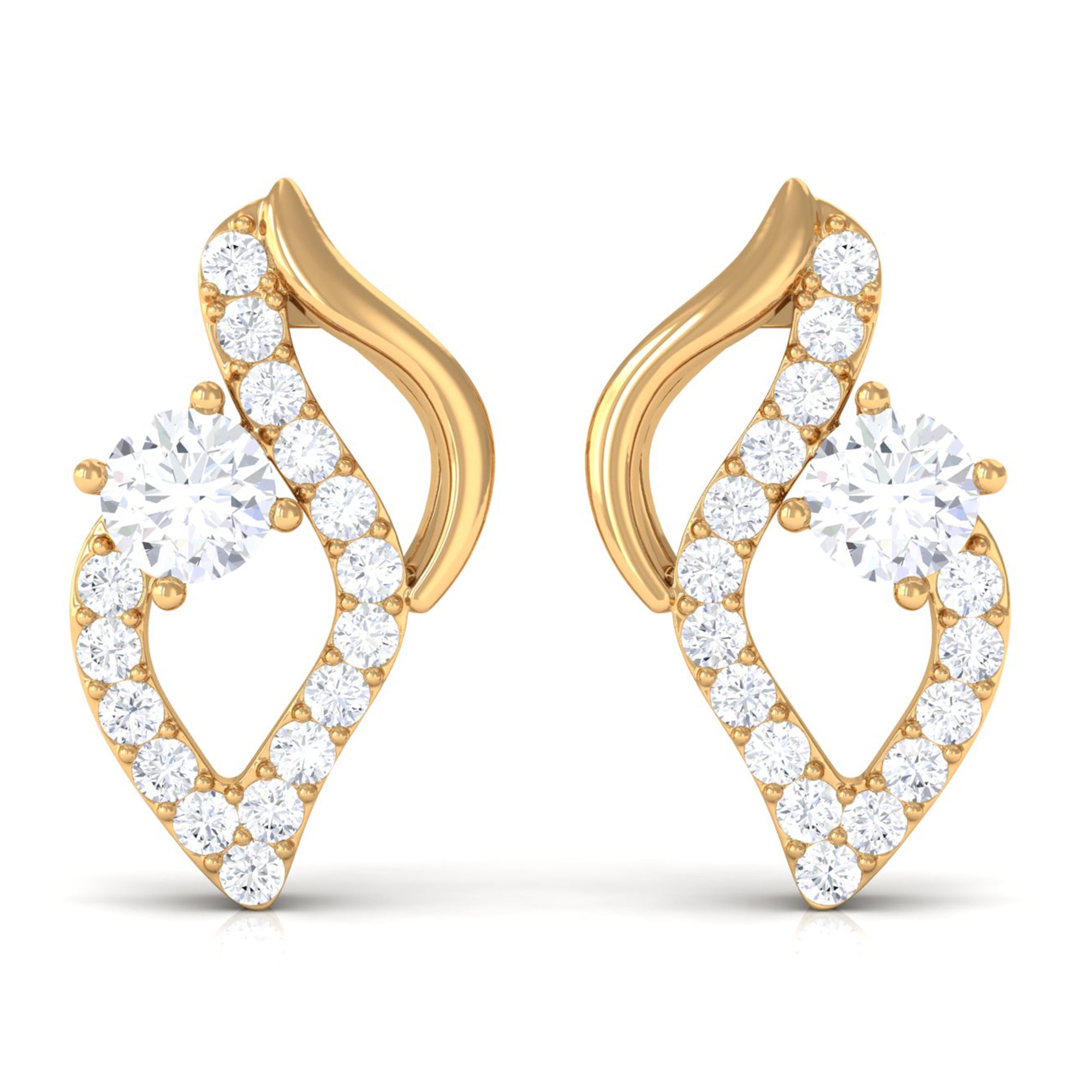 Rosec Jewels-Elegant Lab Grown Diamond Stud Earrings