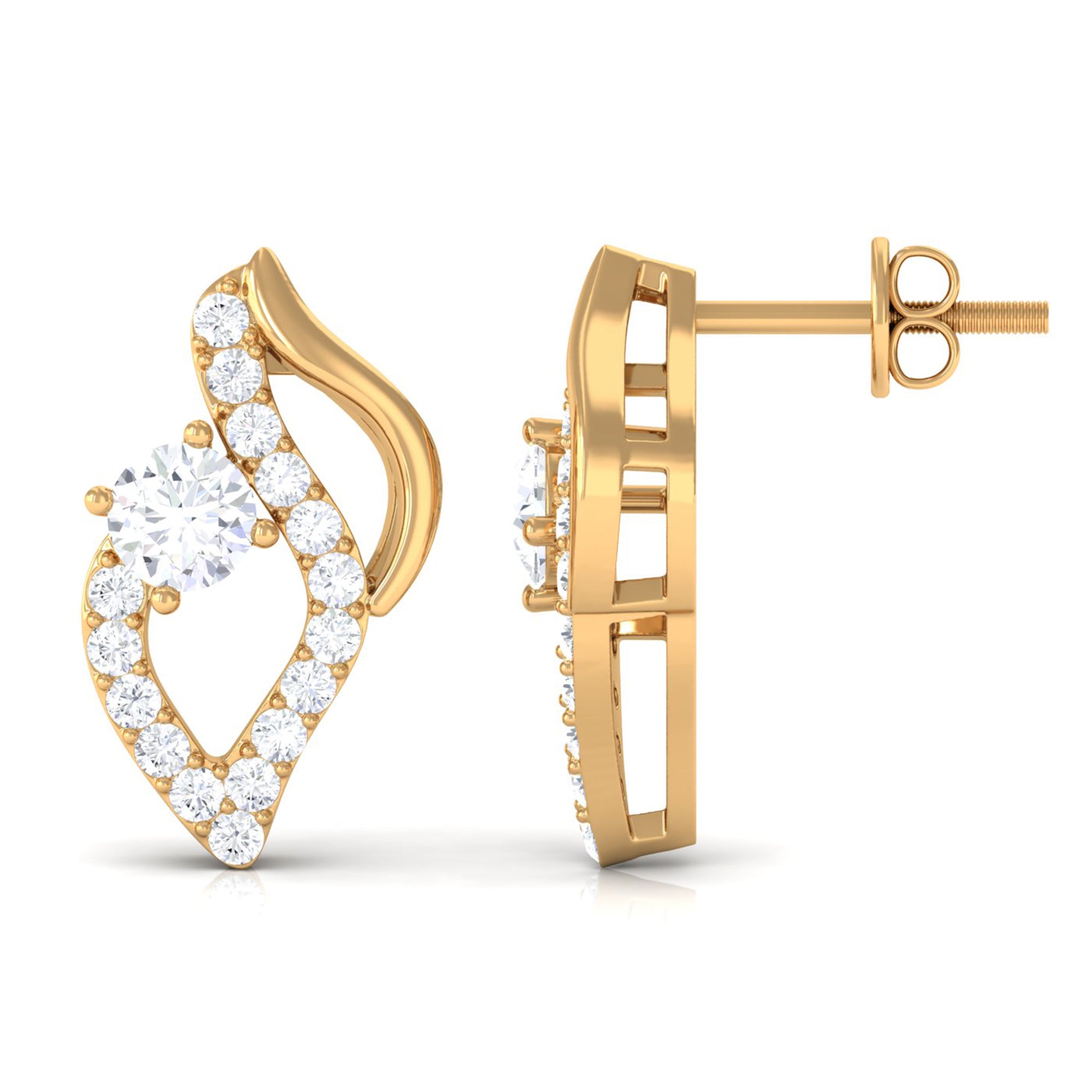 Rosec Jewels-Elegant Lab Grown Diamond Stud Earrings